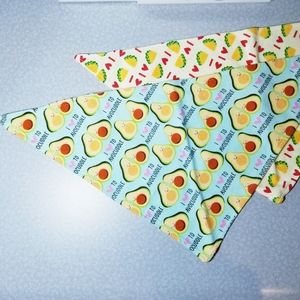 (Small) Reversible Dog Bandana (Food Theme)